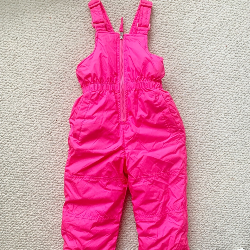 Pink Platinum girls pink bib snowsuit 2T